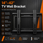 14-42 Inch Flat Panel TV Wall Mount Bracket - Black