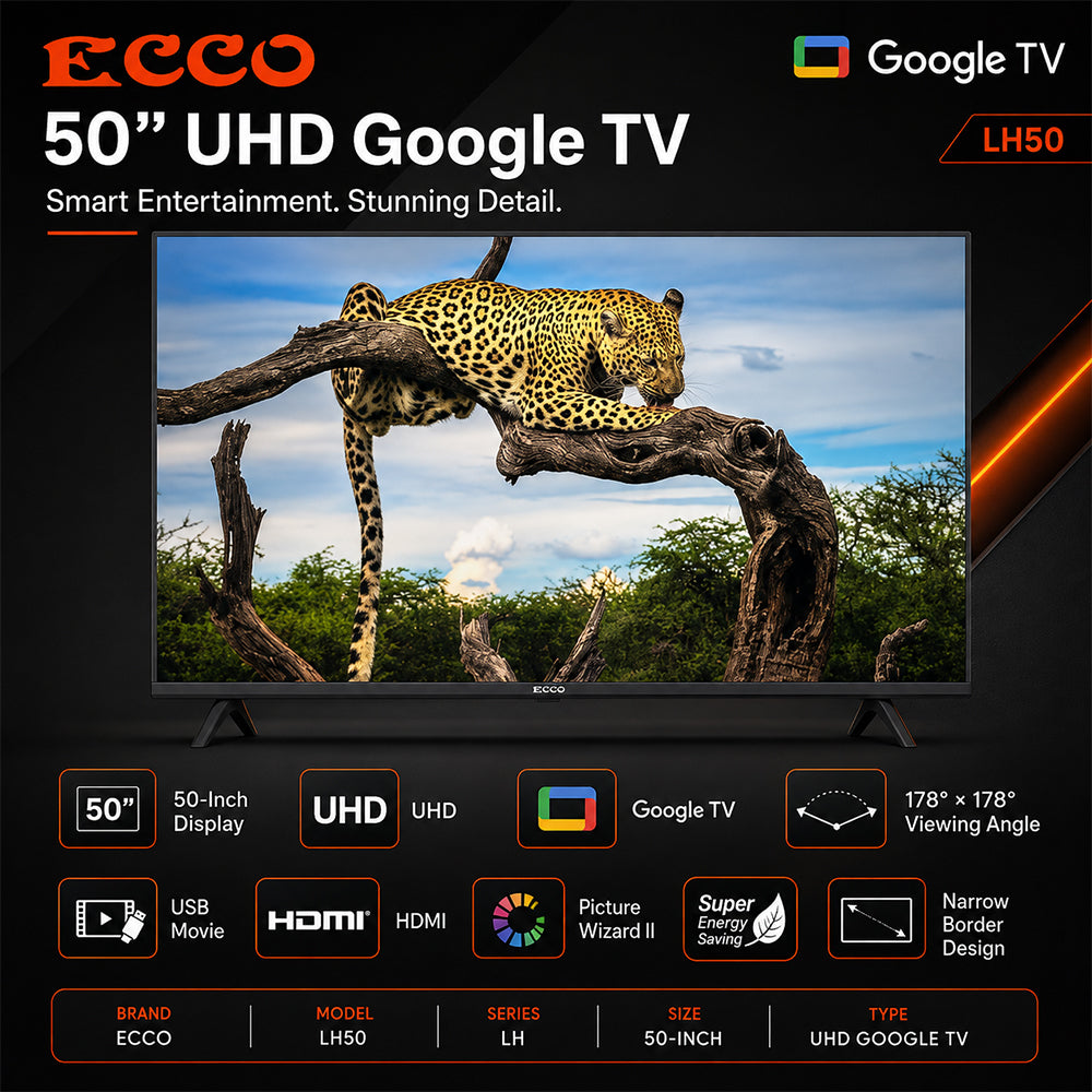 ECCO 50-Inch 4K UHD Google TV LH50