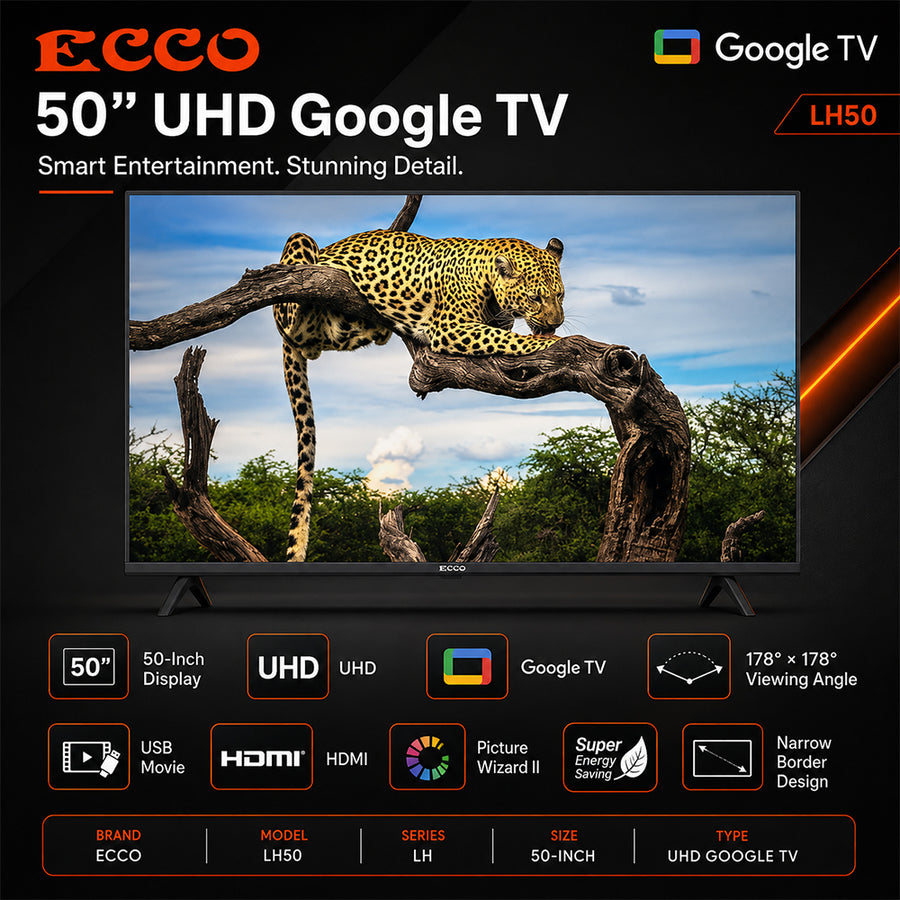 ECCO 50-Inch 4K UHD Google TV LH50