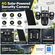 4G LTE Solar-Powered Outdoor Security Camera with EseeCloud App