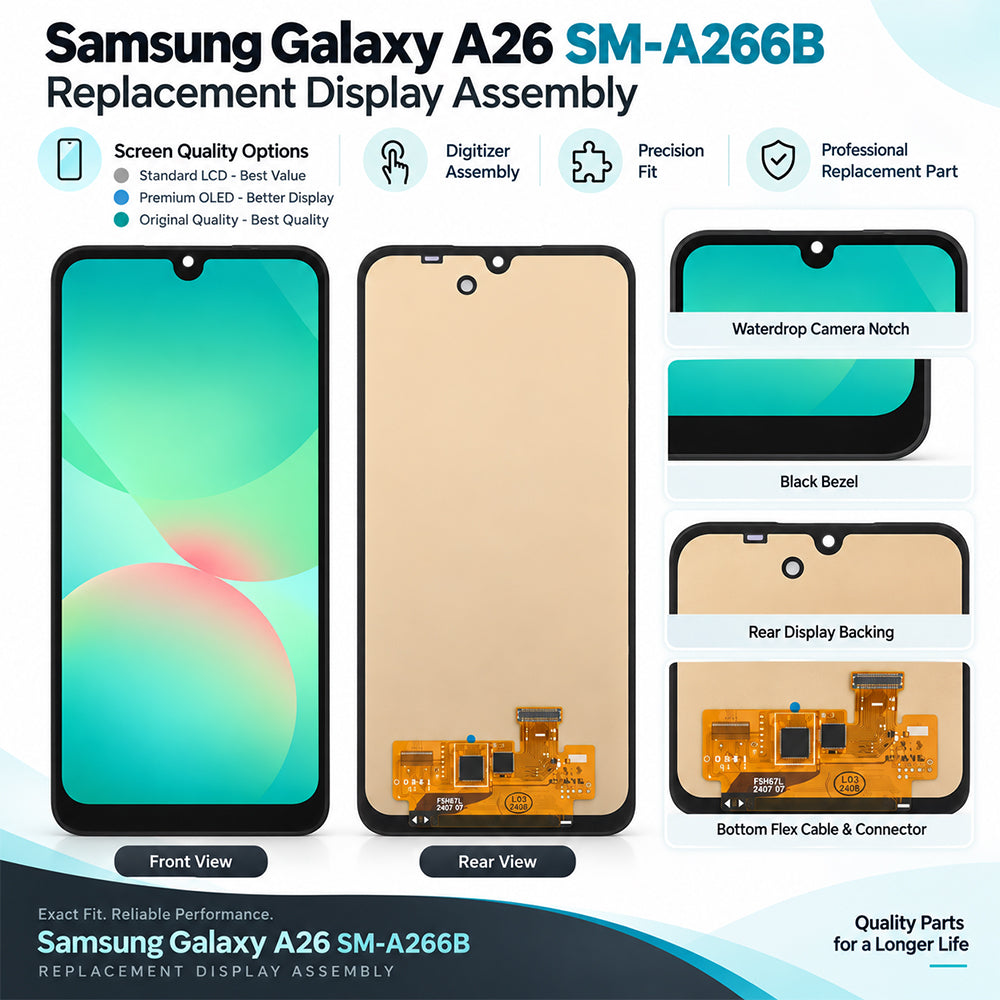 Replacement Screen & Digitizer with Frame for Samsung Galaxy A26 5G