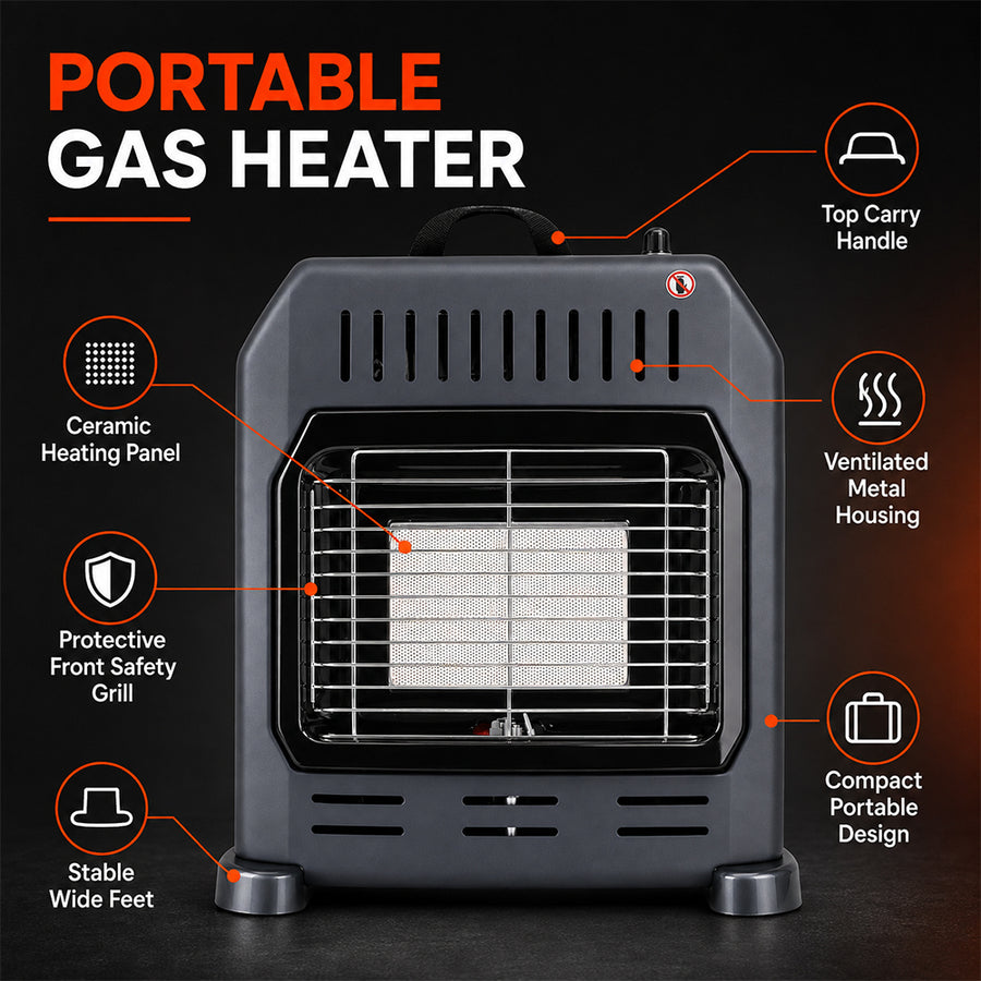 SAFY 4.2kW 3-Panel Portable LPG Gas Heater LQ-KB1