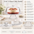 Glass Cake Stand with Dome - 31.4cm