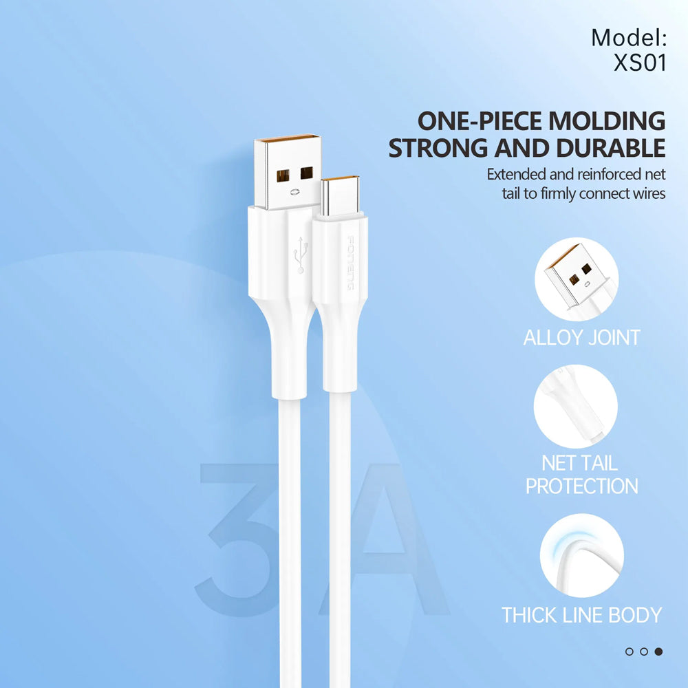 FONENG XS01 1m 27W Fast Charging Cable – Type-C / Lightning / Micro
