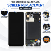 Replacement Screen with Frame for Samsung Galaxy A30s