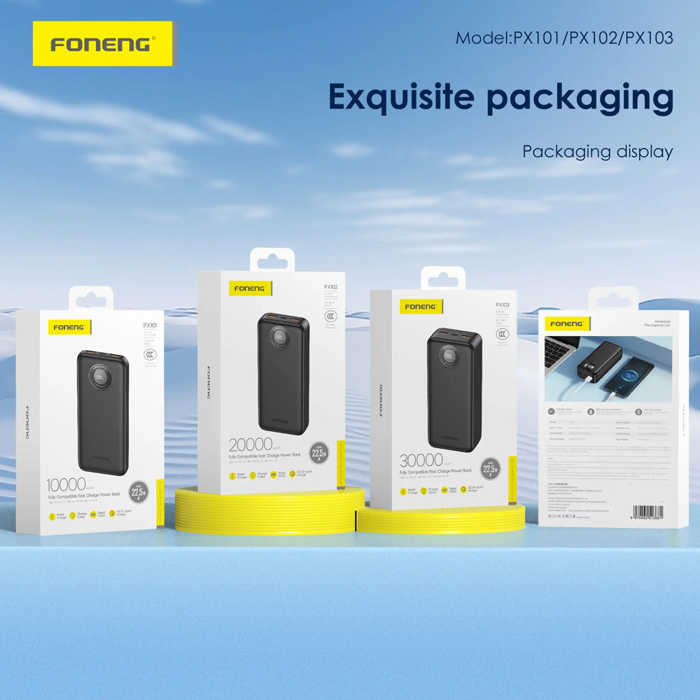 FONENG PX101 10000mAh 22.5W Fast Charging Power Bank