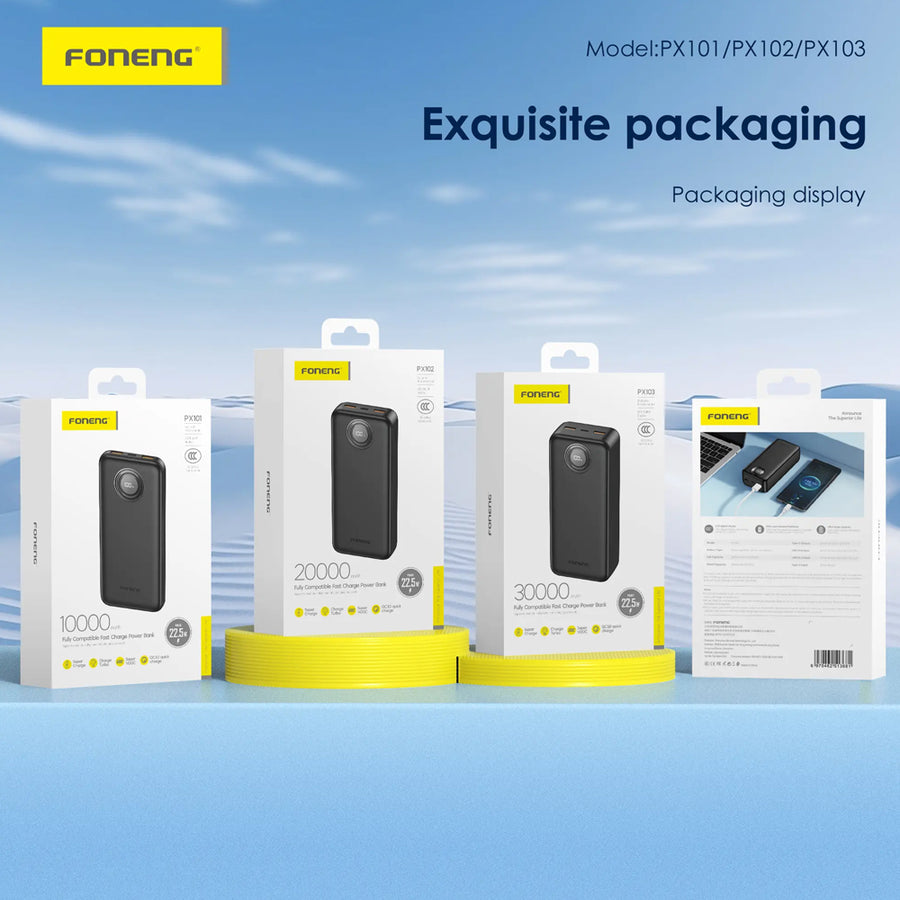 FONENG PX101 10000mAh 22.5W Fast Charging Power Bank