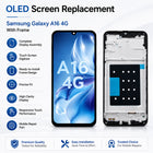 OLED Screen & Digitizer with Frame for Samsung Galaxy A16 4G