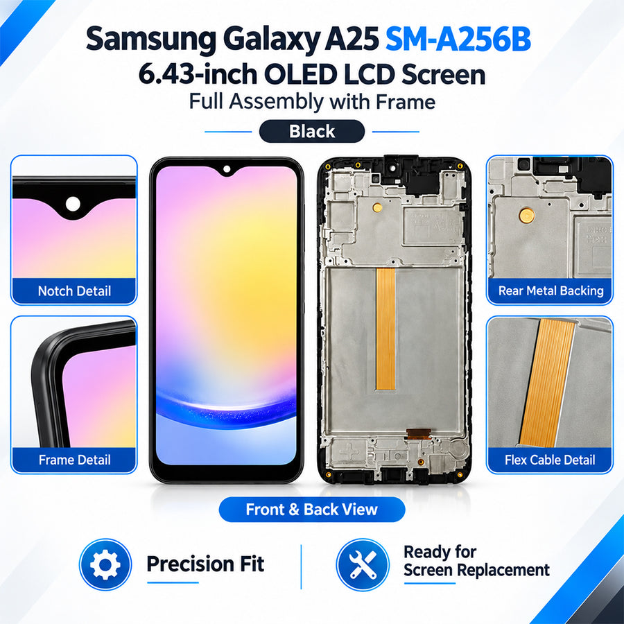 Premium OLED Screen with Frame for Samsung Galaxy A25 5G