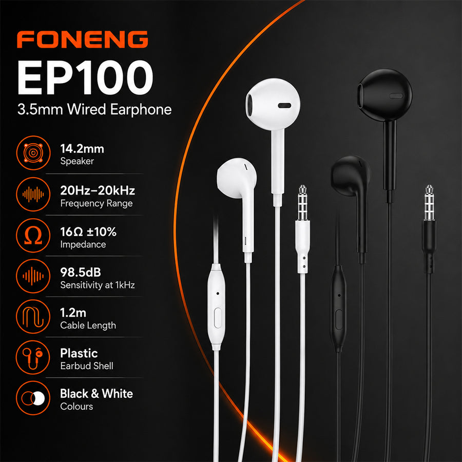 FONENG EP100 In-Ear Wired Earphones with 3.5mm Connector