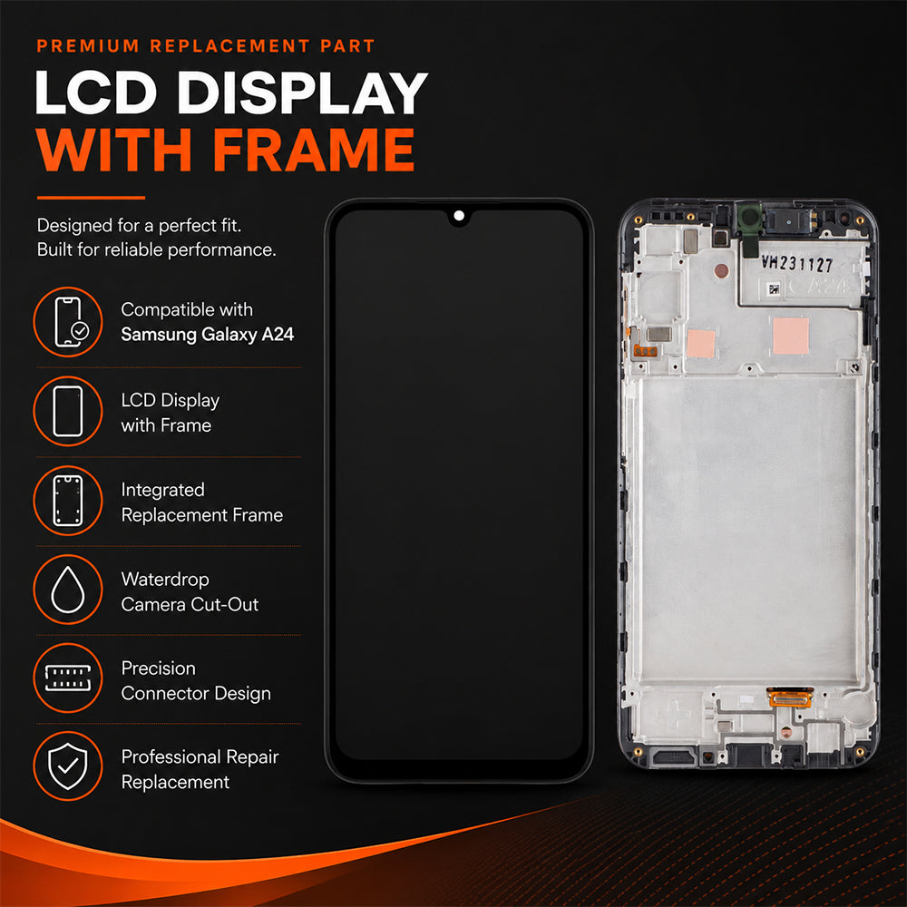 Standard LCD Screen with Frame for Samsung Galaxy A24