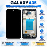 Replacement Screen with Frame for Samsung Galaxy A35 5G