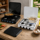 AURIF 4-Burner Steel Table Top Gas Cooker with Adjustable Knobs