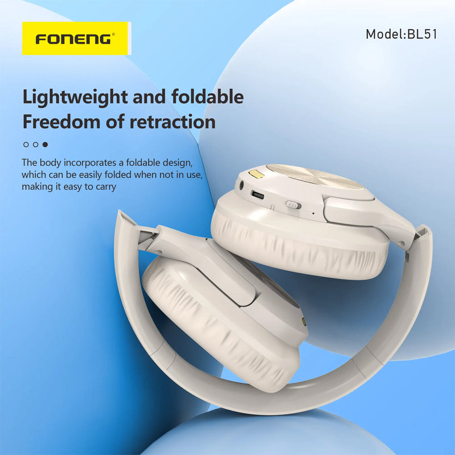 FONENG BL51 ANC + ENC Noise Cancelling Bluetooth Headset