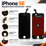 Replacement LCD Screen & Digitizer for iPhone 5S / SE 2016 - Black