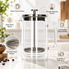 Glass French Press Coffee & Tea Maker - 1000ml