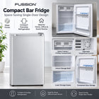 Fussion Single-Door Bar Fridge with Chiller Compartment - 120L, Stainless Steel