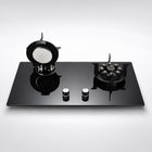 XMY 2-Burner Tempered Glass Built-In LPG Gas Hob - Black