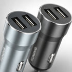 FONENG C08 Dual USB-A 2.4A Metal Car Charger