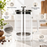 Glass French Press Coffee & Tea Maker - 600ml