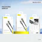 FONENG XS13 1.2m RGB Light Braided Fast Charging Cable 60W / PD27W