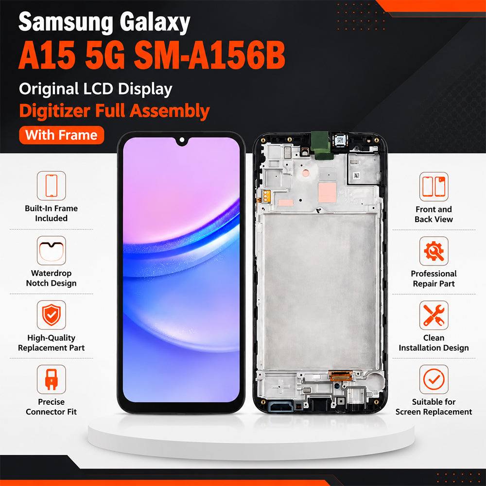 Original LCD Screen & Digitizer with Frame for Samsung Galaxy A15 5G