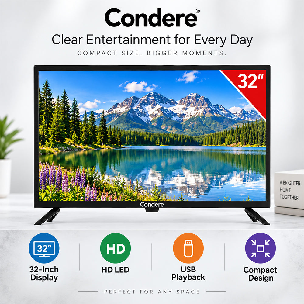 Condere 32-Inch HD LED TV with USB Playback