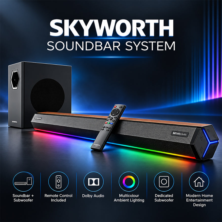 Skyworth 630W 3.1-Channel Soundbar with Wireless Subwoofer