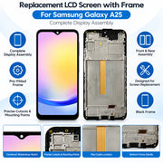 Standard LCD Screen with Frame for Samsung Galaxy A25 5G