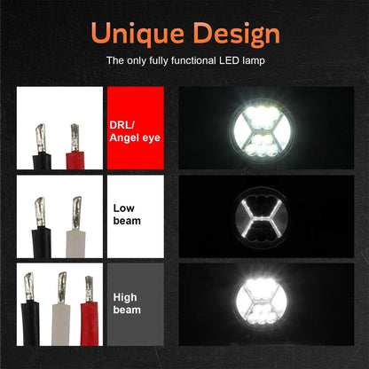 Istar-ST 4-Inch Heavy-Duty Large-View Cross Round Spot Light - Pack Of 2