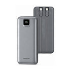 FONENG 10000mAh 22.5W Fast Charging Power Bank with 2 Built-In Cables