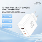 FONENG 65W 3-Port GaN Fast Charger