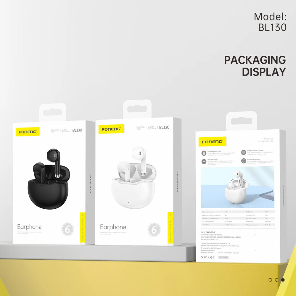 FONENG BL130 Semi-In-Ear TWS Bluetooth Wireless Earbuds
