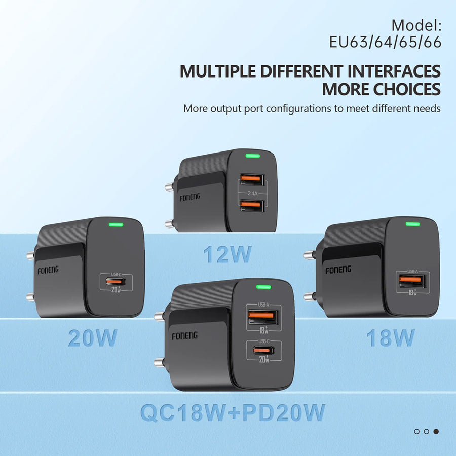 FONENG 18W USB-A Fast Wall Charger