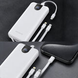 FONENG 10000mAh 22.5W Fast Charging Power Bank with 3 Built-In Cables