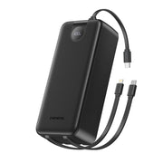 FONENG 30000mAh 22.5W Fast Charging Power Bank with 3 Built-In Cables