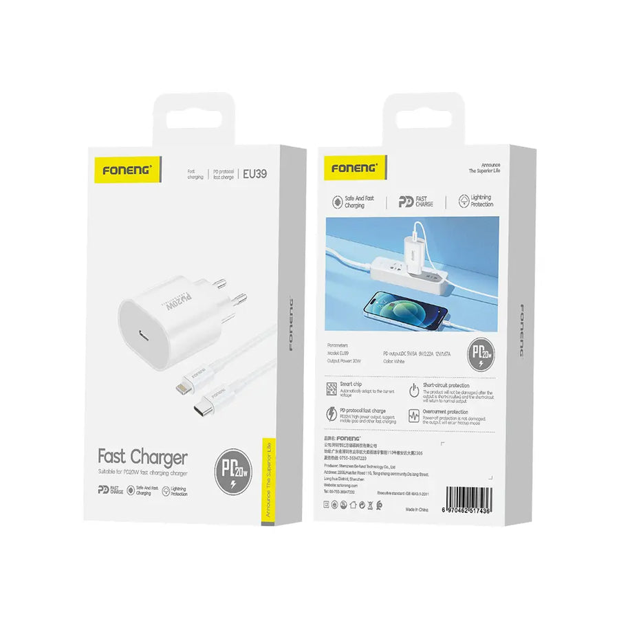 FONENG 20W USB-C PD Fast Wall Charger