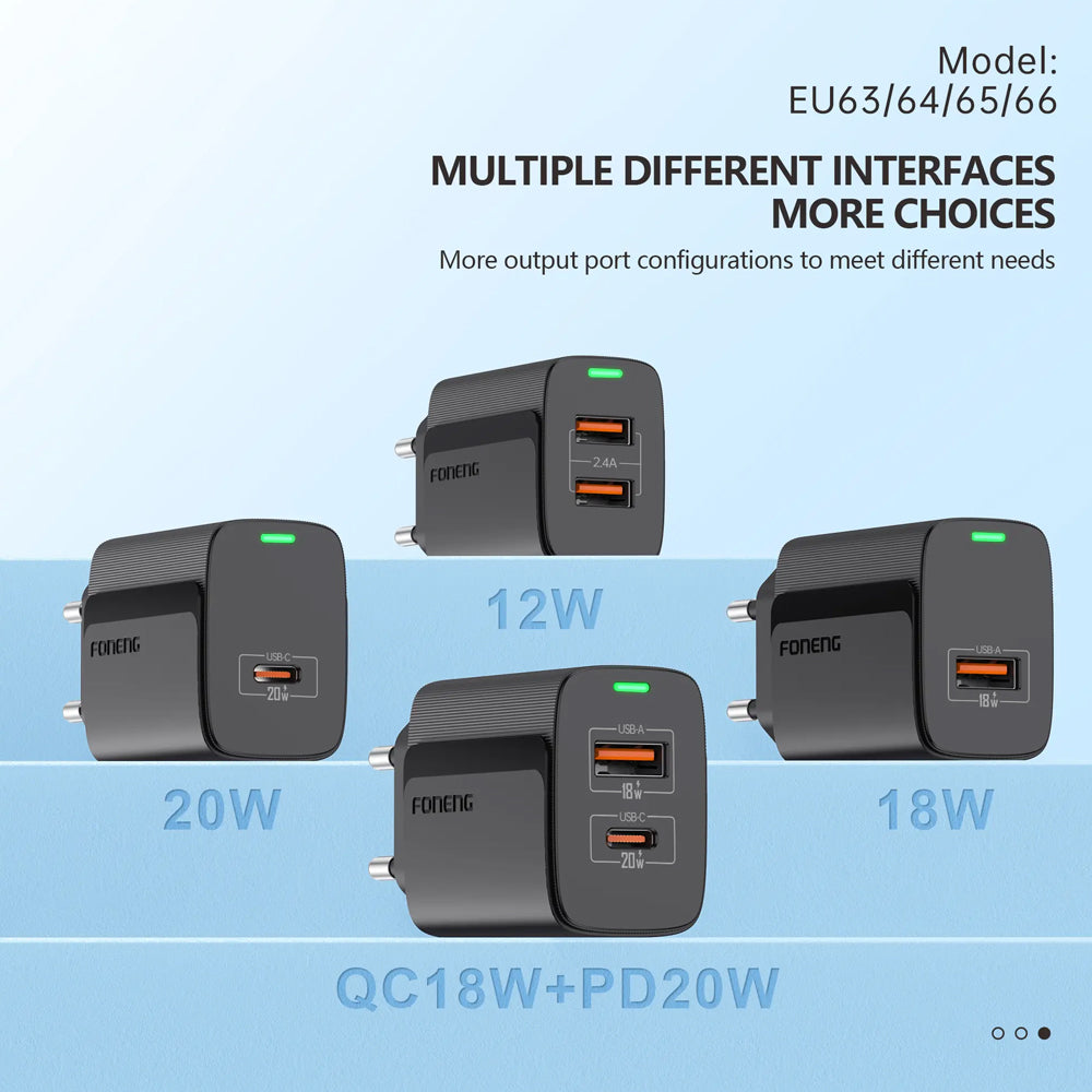 FONENG Dual USB-A 2.4A Wall Charger