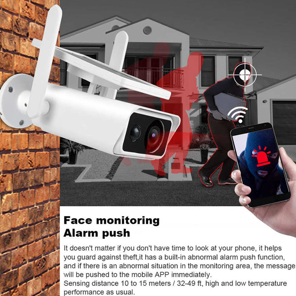 1080P Outdoor Solar-Powered PTZ Security Camera with Smart App Control