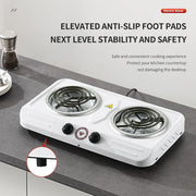 Electric Double Spiral Stove – Portable Dual Hot Plate