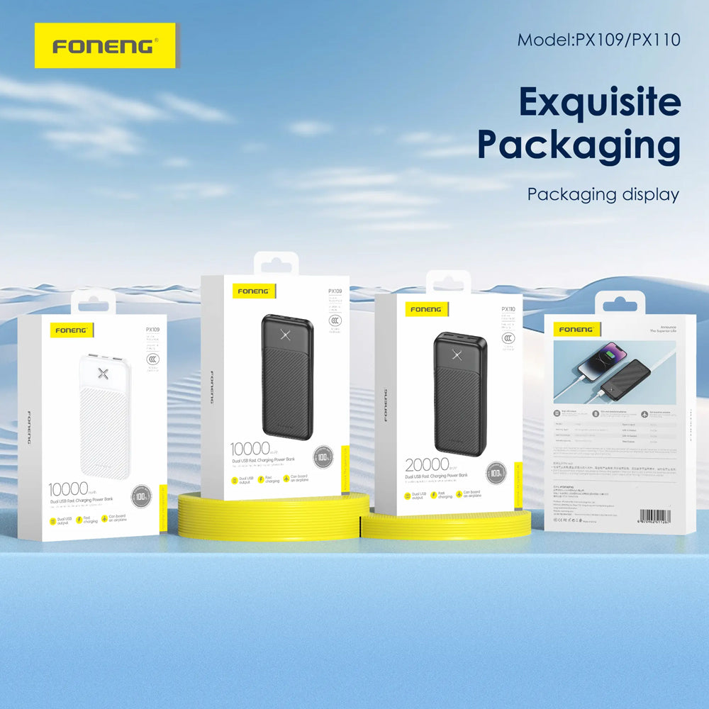 FONENG 10000mAh 2.1A Dual-Output Power Bank