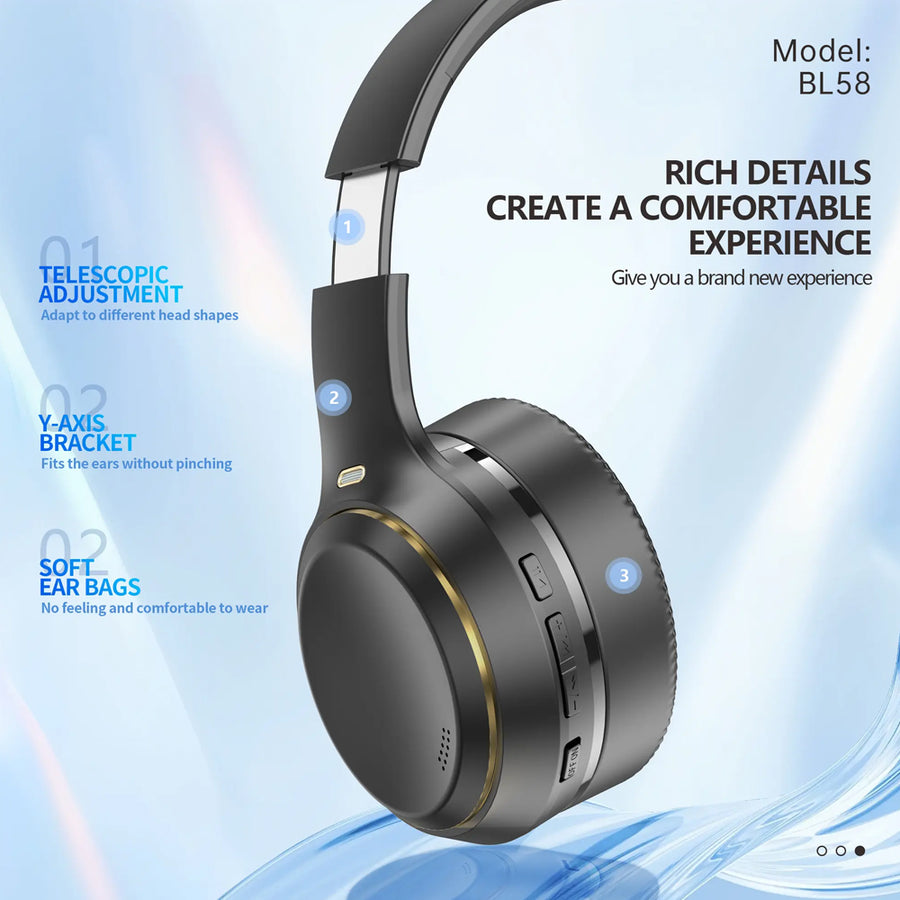 FONENG BL58 Foldable Bluetooth Wireless Headphones
