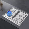 XMY 4-Burner Built-In Gas Hob - LPG - Stainless Steel