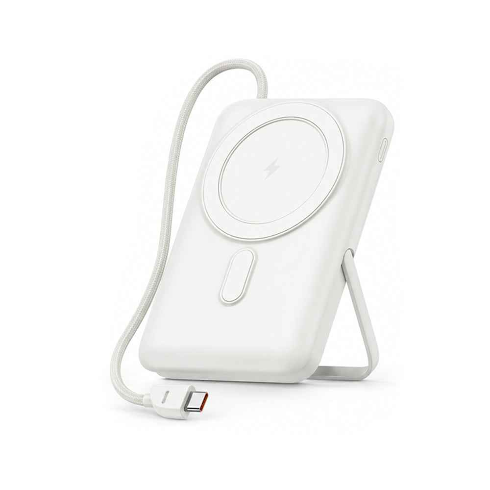 FONENG 10000mAh 22.5W Magnetic Wireless Power Bank with Built-In Cable & Stand