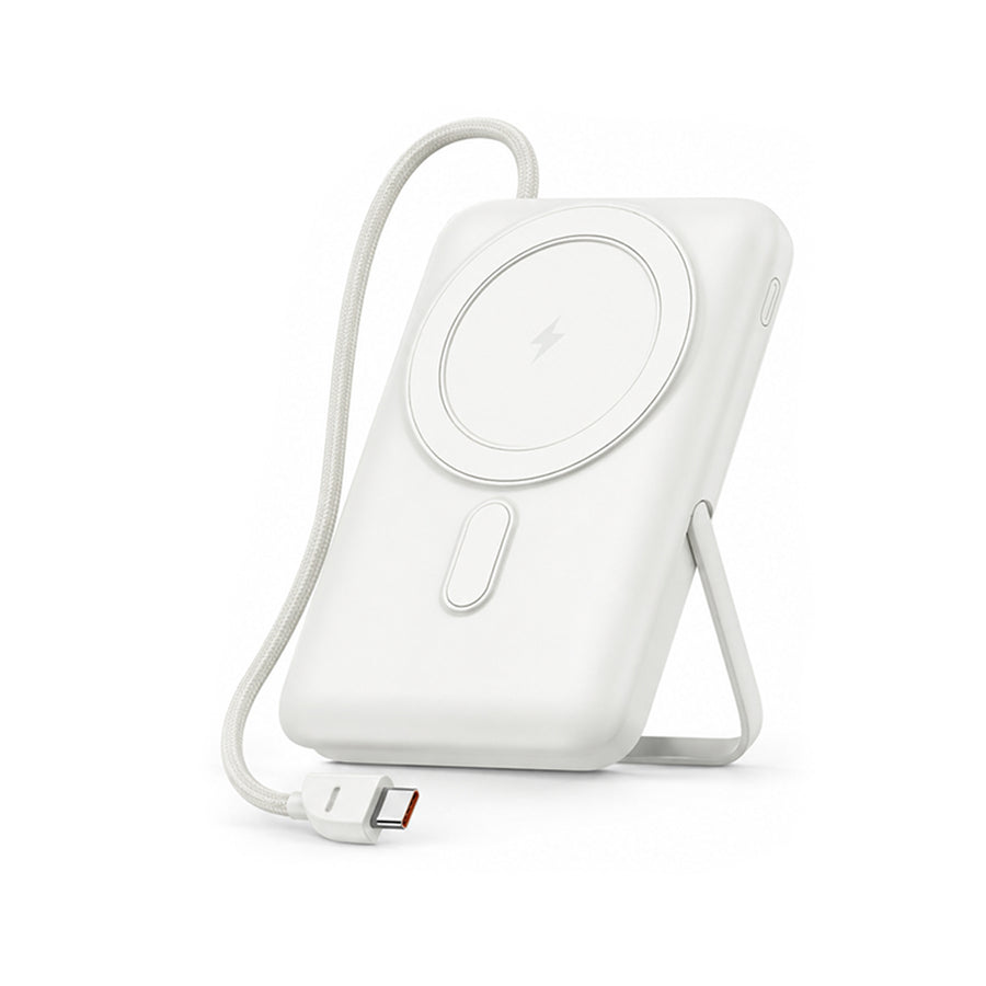 FONENG 10000mAh 22.5W Magnetic Wireless Power Bank with Built-In Cable & Stand