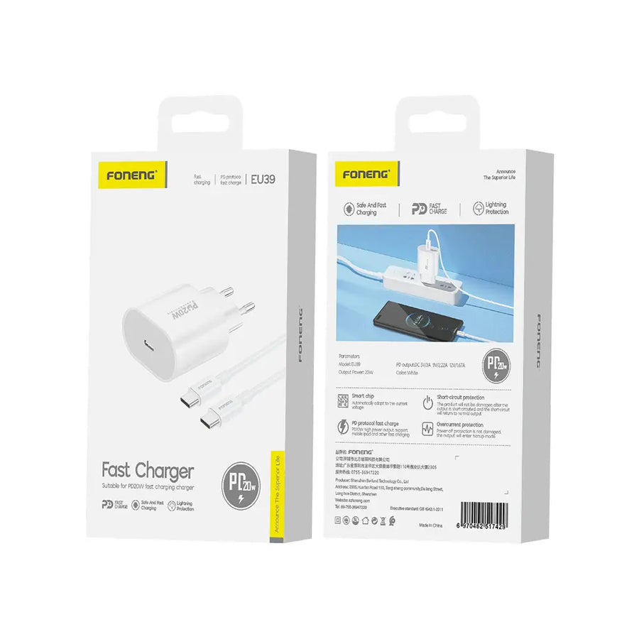 FONENG 20W USB-C PD Fast Wall Charger
