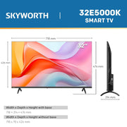 SKYWORTH 32-Inch HD Ready Coolita Smart TV - 32E5000K