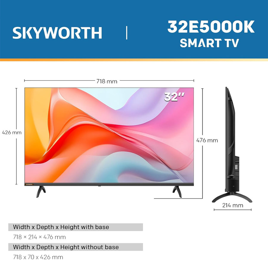 SKYWORTH 32-Inch HD Ready Coolita Smart TV - 32E5000K