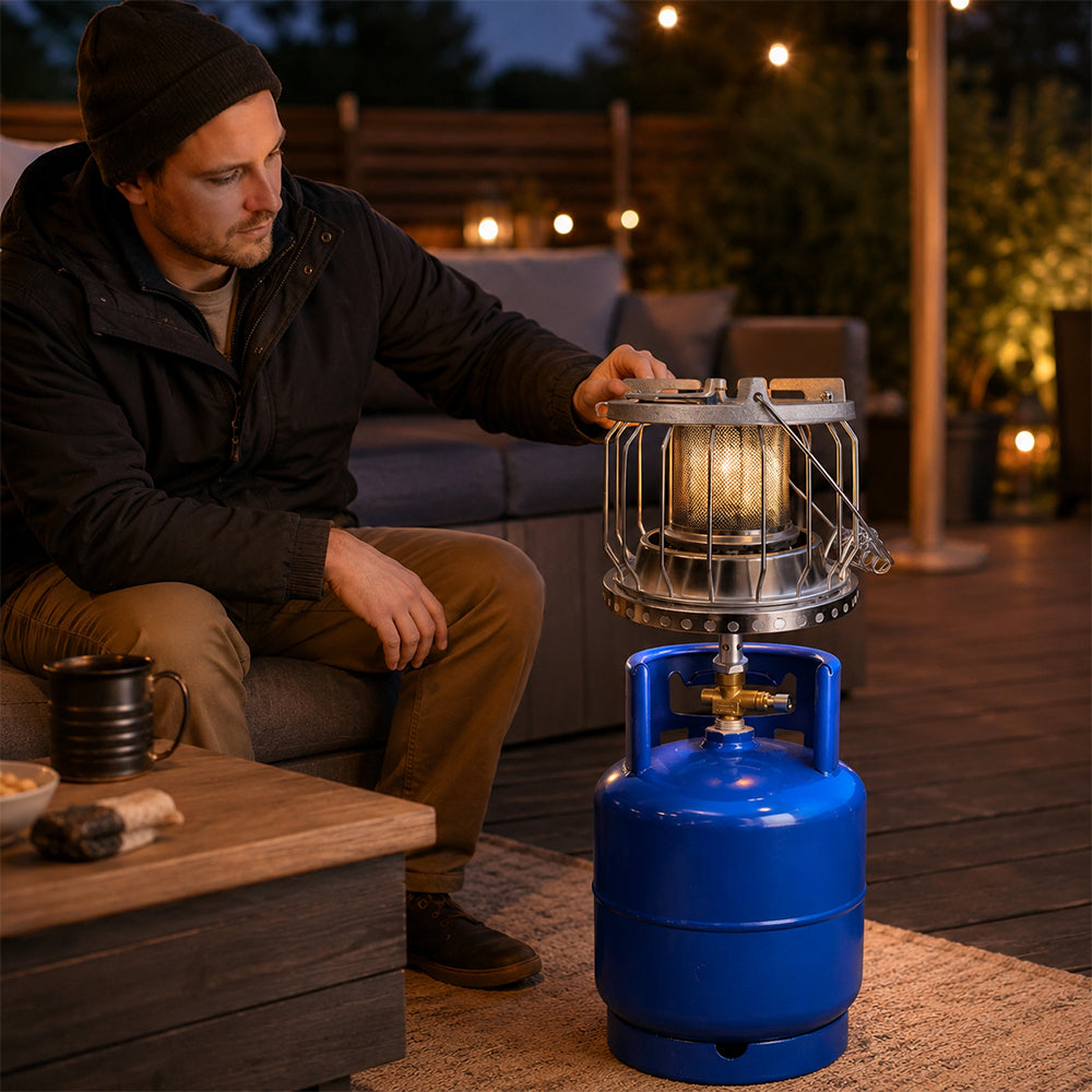Portable 4.4KW Gas Heater - Silver