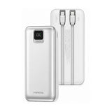 FONENG 20000mAh 22.5W Fast Charging Power Bank with 2 Built-In Cables